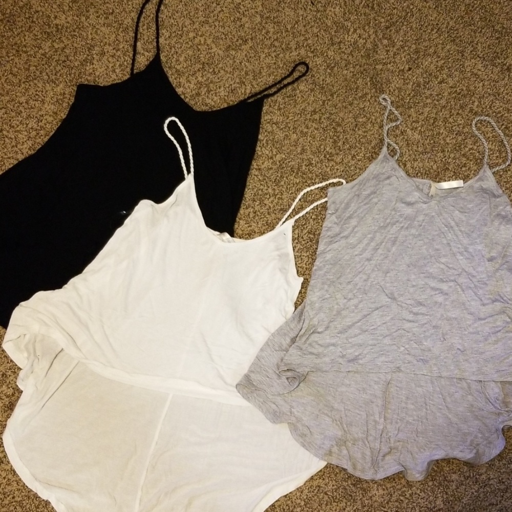 Tank tops black/gray/white